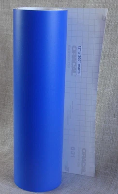 $12.99 • Buy Oracal 631 Matte Brilliant BLUE Removable Vinyl 12  X 300  Roll #086 EZ Remove