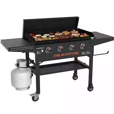 Griddle Cooking Station W/ Hard Cover Outdoor Burner Set 4-Burner 36  Blackstone • $429.99
