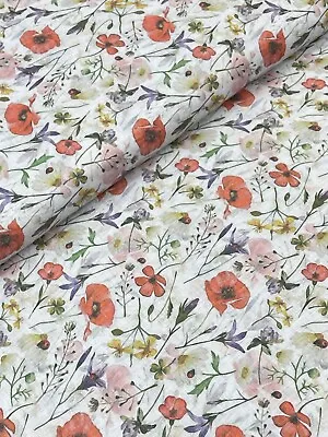 ✅New✅ Soft Touch Cotton Lawn Blend Dress Fabric Skirts Blouse Wraps Metre • £5.49