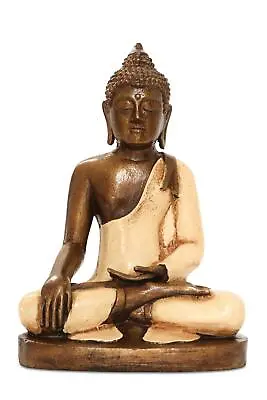 Serene Resin Sitting Buddha Statue Meditating Sculpture Figurine Decorative Art • $44.99