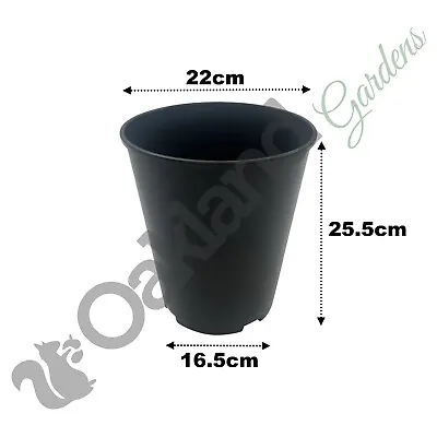 7 Litre Deep Rose Plant Pots Tall Root Black Plastic Seed Flower Pot Strong • £13.15