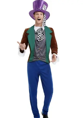 Mad Hatter Alice In Wonderland Tea Party Stag Night Men's Fancy Dress Costume • £24.99