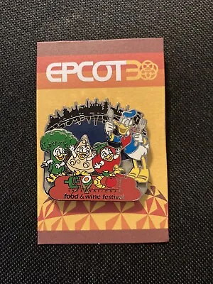 Disney Wdw Epcot 30th Anniversary Reveal Conceal Mystery Donald Food & Wine Pin • $99.99