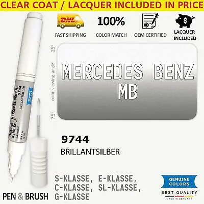 9744 Silver Touch Up Paint For Mercedes Benz MB S KLASSE E C SL G SLK CABRIO SPR • $14.99