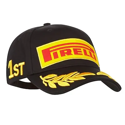 Pirelli Motorsport Official Baseball Cap 1st Podium Championship Black / Gold • $85.92