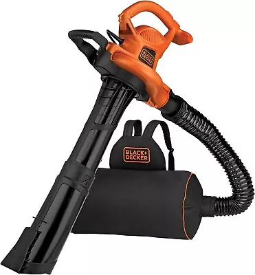 BLACK+DECKER Electric Leaf Blower Leaf Vacuum & Mulcher 3 In 1 --  BEBL7000 • $74.95