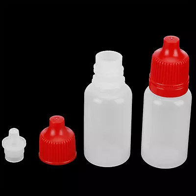 (Red)50Pcs 5ml Empty Dropper Bottles Squeezable Eye Liquid Bottle Container AOS • $13.02