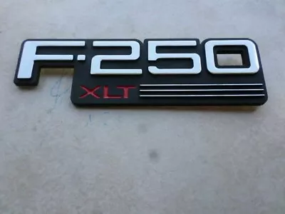 For 92-97 F250 F-250 XLT Truck Front Fender Emblem Nameplate F2TB-16B114-FA • $16.99