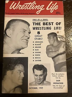 Rare Vintage October 1959 Wrestling Life Magazine Program Promo Wwe Wwf Aew Ecw • $29.99