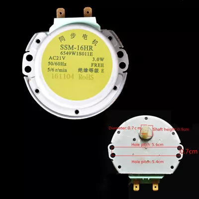 Microwave Oven Turntable Synchronous Motor SSM-16HR AC 21V 3W 50/60Hz For LG • £7.27