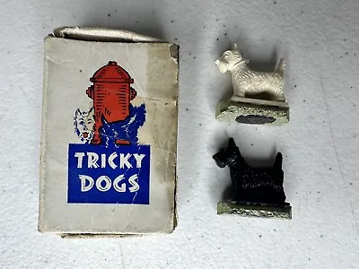 Vintage Tricky Dogs Scottish Terrier Magnetic Toy Set With Original Box Collecti • $19.59
