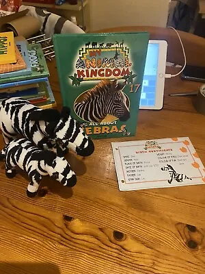 My Animal Kingdom | All About Zebras | 2 Toys Hardback Book Certificate Inc. • £10