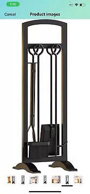 Kings On 5 Pcs Wrought Iron Fireplace Tool Set 30.5” • $45