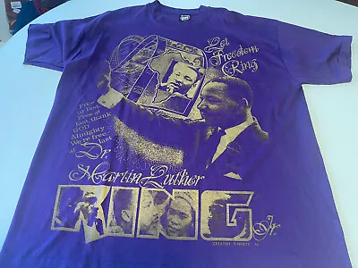 Vtg 1993 MLK Rap Tee Martin Luther King Jr Let Freedom Ring Single Stitch XXL • $60