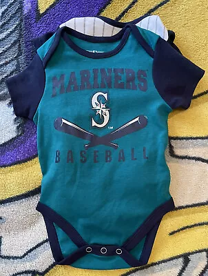 MLB Seattle Mariners Baby Infant Creepers Set Of 2 Size 0-3 Months. • $12.99