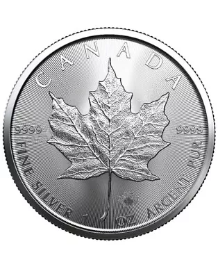 2023 $5 Silver Canadian Maple Leaf 1 Oz BU • $30