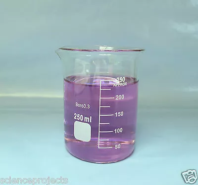 2 Beakers 250mL 250 ML Griffin Graduated Borosilicate Glass Lab New Irregular  • $10.36