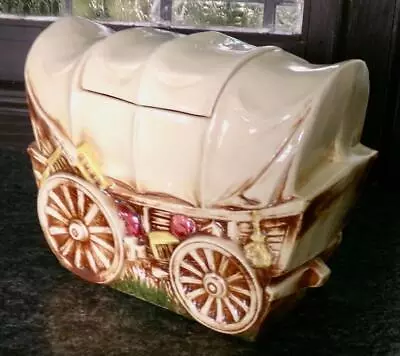 McCoy Pottery 1960's Western Covered Wagon Cookie Jar • $40