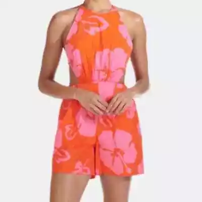 Staud Georgia Tropical Summer Open Back Romper Women’s Sizes 2 4 And 10 • $150