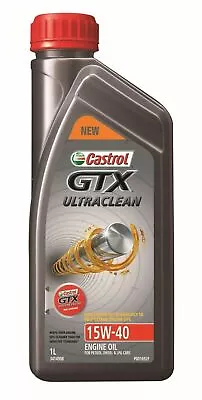 Castrol GTX Ultra Clean Semi Syntheti Engine Oil 15W-40 1L 3414908 • $23.87