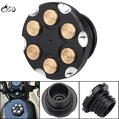 $15.98 • Buy Black Fuel Gas Tank Oil Cap Cover For Harley Sportster XL Dyna Low Rider Fat Bob