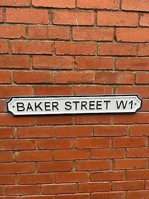 BAKER STREET W1 Vintage Style LONDON Road Street Sign SOLID METAL • £41.95