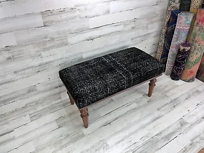 Black Ottoman Bench Handmade Bench Pouf Piano Bench • $230