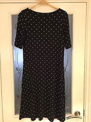Ladies Clothes Size 10 M&S Marks And Spencer Black White Stretchy Dress (189 • £9.99