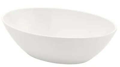 Large Oval White Melamine Serving Bowl Pasta Fruit Turkey Roast 36x24x11cm • £29.99