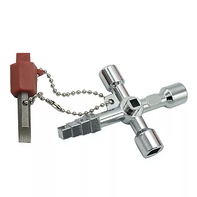 £3.94 • Buy Meter Box Key Triangle Gas Electric Water Cupboard Triangular Radiator Bleed