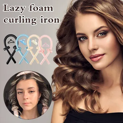 $12.98 • Buy Heatless Curling Rod Headband Silk Curling Ribbon Hair Rollers Lazy Curler Tool