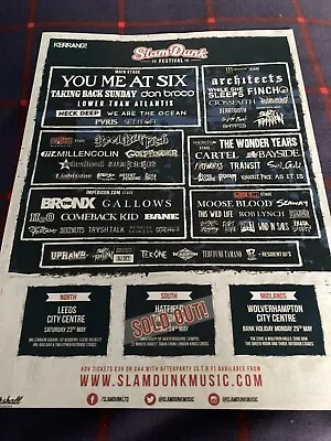 £1.99 • Buy Slam Dunk 2015 Festival Advertisement Poster - Kerrang!