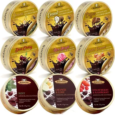 Simpkins Chocolate Centred Travel Sweets 175g Tin - UP TO 20% OFF WITH MULTI-BUY • £5.79