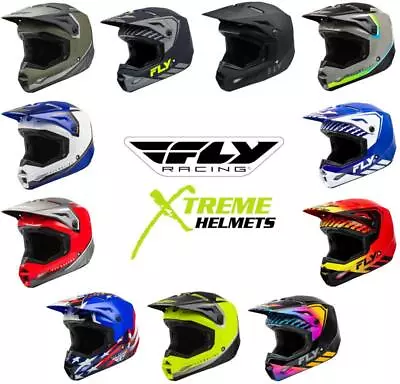 Fly Racing Kinetic Youth Helmet Kids Off Road MX Motocross Dirt Bike DOT ECE S-L • $67.96