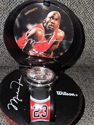 🏀 Michael Jordan Watch By Avon 1997 In Original Basketball Case Wilson NOS • $65.98