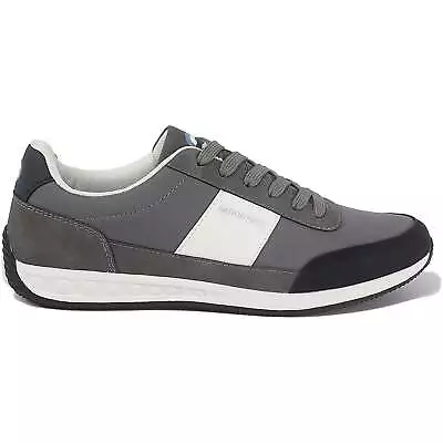 Lambretta Mens Piston Shoes Trainers Sports Fashion Comfort Lace Up - Grey • £23.90