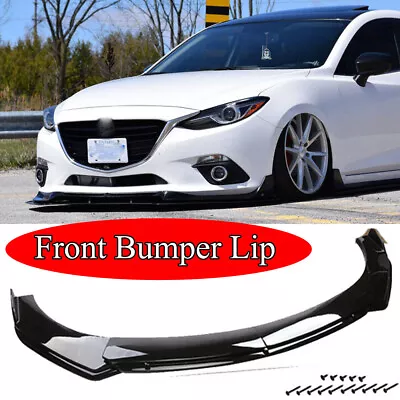 For Mazda 3 Front Bumper Lip Body Kit Splitter Spoiler Diffuser Protector Glossy • $66.49
