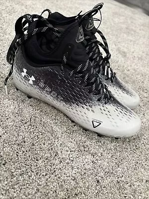 Under Armour Ua Spotlight Clone 3.0 Mc Football Cleats Men's Sz 9.5 Black White • $19.99