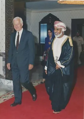 Sultan Qaboos Of Oman With German President A13 A1306 Original Vintage Photo • $36