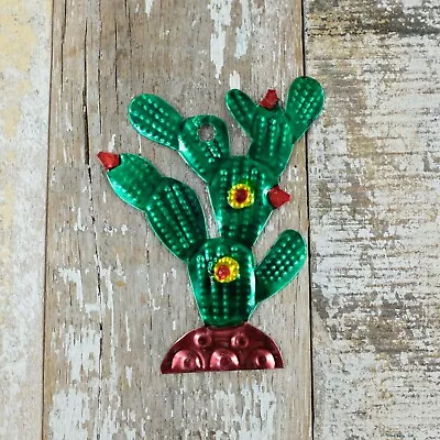 Mexican Tin Cactus Myrtle Decoration • £3