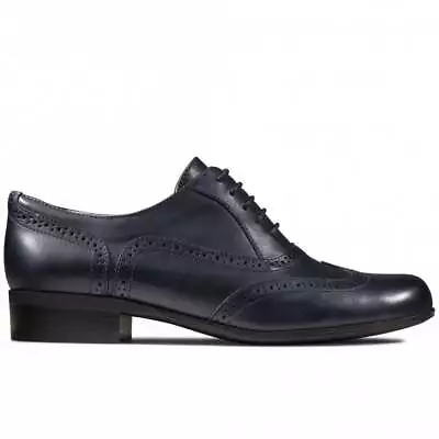 £58.99 • Buy Clarks Hamble Oak Black Leather Womens Girls Brogues Lace Up Shoes 
