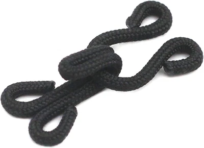 £14.65 • Buy 10 Sets Fabric Covered Hook And Eye Closures Bra Fasteners Black Sew On Fur/Coat