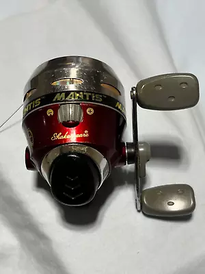 Shakespeare MANTISSC10 Spin Cast Fishing Reel 3.8:1 Gear Ratio RED - Works Good • $12.99