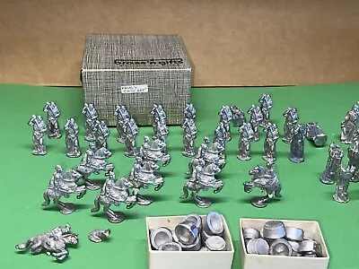 FANTASY White Metal Unpainted Chess Set Pieces 75 Pcs 50mm Or About 2” Tall • $29