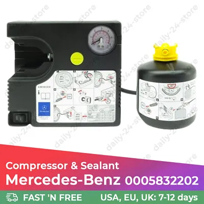 GENUINE Mercedes-Benz Air Tire Pump Compressor TIREFIT 0005832202 For Car Kit • $159.73
