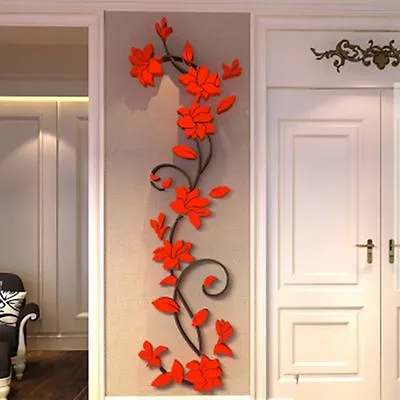 3D Wall Stickers Romantic Rose Flower Wall Sticker Removable Decal Room Vinyl • $5.49