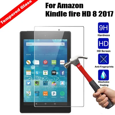 For Amazon Kindle Fire 7 HD8 HD10 5th 7th Clear Tempered Glass Screen Protector • $15.66