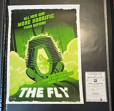 The Fly Horror Film Poster Brian Miller Signed Limited Edition • $75