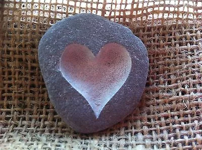 £4.25 • Buy A Perfect Gift For A New Arrival, Or A Godparent, A Handcarved Love Pebble!