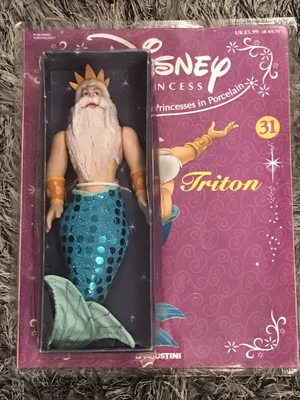 £14.99 • Buy DeAgostini Disney Porcelain Doll - Issue 31 Triton (Little Mermaid) With Booklet